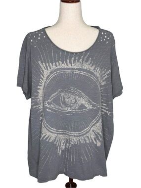 ⭐️Magnolia Pearl Eye of Providence Tee | Ozzy Grey | OSFM | EUC | Rare